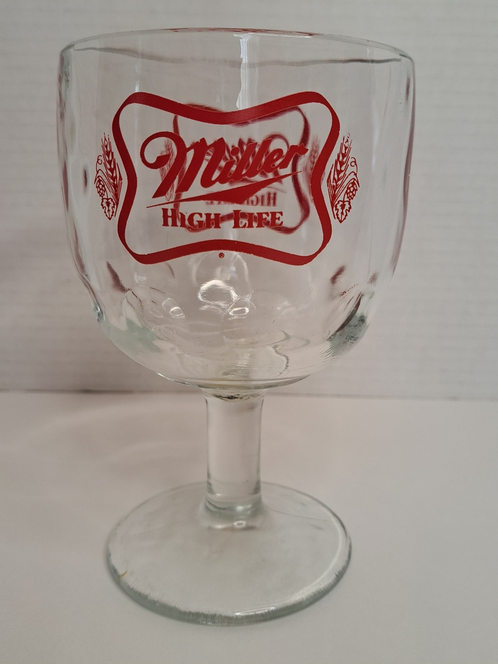 Vintage Miller High Life The Champagne of Beer Glass Goblet 1970's, Holds 12 oz